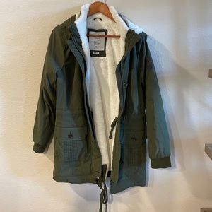 Hollister Faux Fur Lined Coat Jacket Size XL